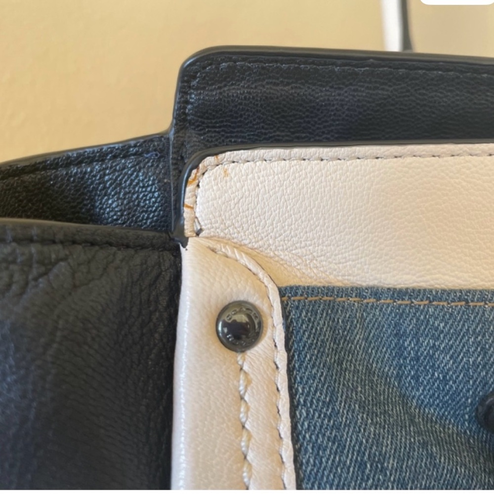 Coach swagger soft denim and navy bag. - Picture 12 of 12